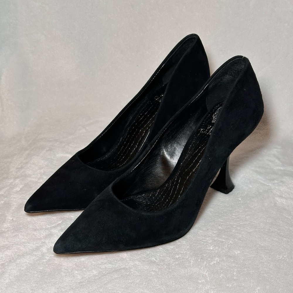Vince Camuto Black Kitten Heel Pumps